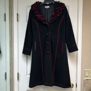 Anie . A Women's Black Midi Coat-Size L